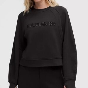 Lululemon Scuba Oversized Pullover Wordmark Black Size XS/S